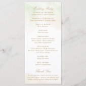 Programme Mariage géométrique doré à la verdure d'eucalyptus (Dos)