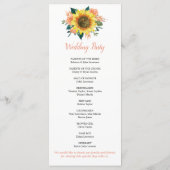 Programme Mariage géométrique floral du corail du tournesol (Dos)