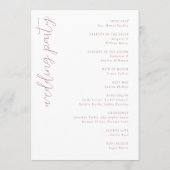 Programme Mariage Géométrique Rose Élégant (Dos)