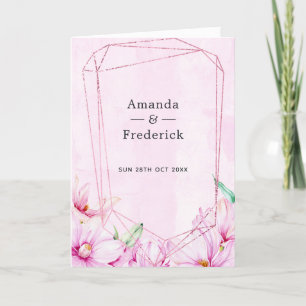 Programme Mariage géométrique rose Gold & Pink Magnolia