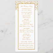 Programme Mariage Gold Champagne Bubbles (Dos)