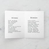 Programme Mariage gothique aux hiboux floraux ambre (Intérieur)