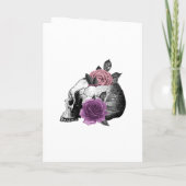 Programme Mariage gothique des hiboux floraux mauves (Dos)