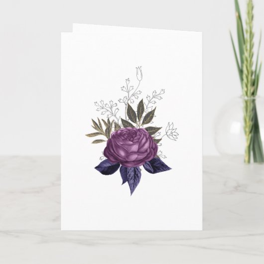 Programme Mariage gothique noir et or violet (Dos)