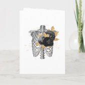 Programme Mariage gothique squelette floral noir et or (Dos)