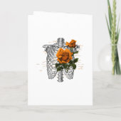 Programme Mariage gothique squelette floral orange (Dos)