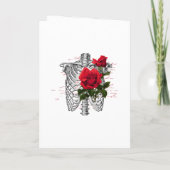 Programme Mariage gothique squelette floral rouge (Dos)