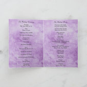 Programme Mariage gothique violet de dentelle noire (Intérieur)