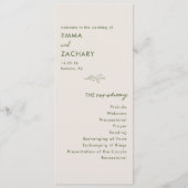 Programme Mariage gris moderne minimal (Devant)