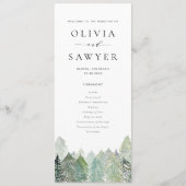 Programme Mariage hivernal en forêt de conifères enneigée à (Devant)
