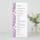 Programme Mariage indien traditionnel violet et rose (Debout devant)