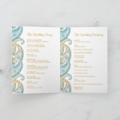 Programme Mariage indien turquoise et Gold Paisley (Intérieur)