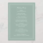 Programme Mariage intemporel au vert sauge traditionnel (Dos)