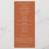 Programme Mariage Lavis Aquarelle Désert Bohème (Dos)