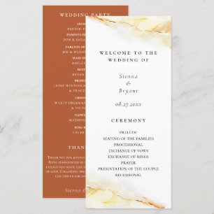 Programme Mariage Lavis Aquarelle Désert Bohème