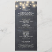 Programme Mariage lumineux Rustique Chalkboard Chalkboard (Dos)