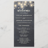 Programme Mariage lumineux Rustique Chalkboard Chalkboard (Devant)