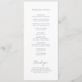 Programme Mariage lunaire (Dos)