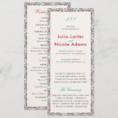 Programme Mariage Luxueux Métallisé Pailleté Géométrique (Devant / Derrière)