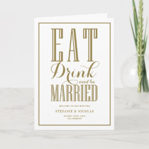 Programme Mariage Manger, Boire et Être Mariés en Or