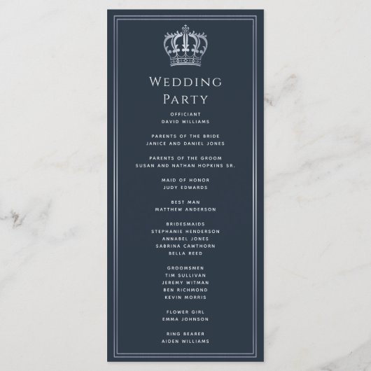 Programme Mariage médiéval d'épée Blue & Silver Royal Lion (Dos)