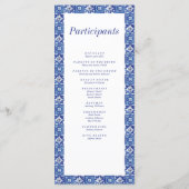 Programme Mariage méditerranéen bleu moderne (Dos)