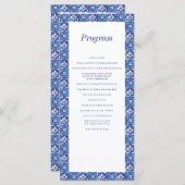 Programme Mariage méditerranéen bleu moderne (Devant / Derrière)