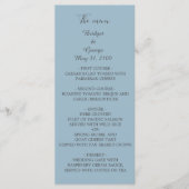 Programme mariage minimal élégant bleu (Devant)
