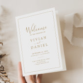 Programme Mariage minimal plié en or