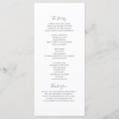 Programme Mariage Minimaliste (Dos)