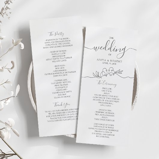 Programme Mariage Minimaliste