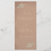Programme Mariage Minimaliste Bohème Terracotta (Dos)