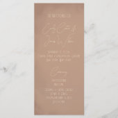 Programme Mariage Minimaliste Bohème Terracotta (Devant)