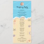 Programme Mariage minimaliste d'été océan bleu (Dos)