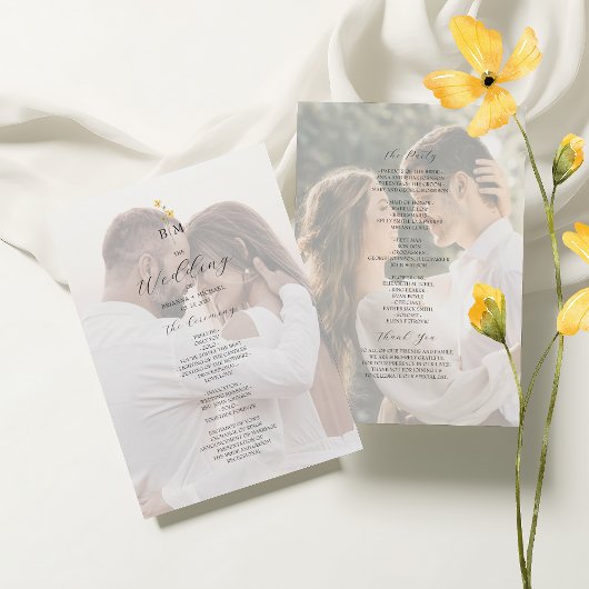 Programme Mariage Minimaliste Fleur Sauvage Photo
