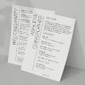 Programme Mariage minimaliste moderne