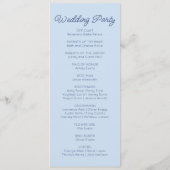 Programme Mariage Minimaliste Moderne Bleu (Dos)