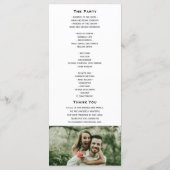 Programme Mariage minimaliste noir et blanc (Dos)