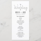 Programme Mariage minimaliste noir et blanc (Devant)