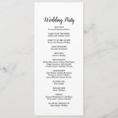 Programme Mariage minimaliste simple (Dos)