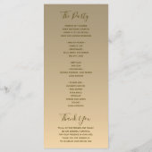 Programme Mariage moderne avec monogramme royal en feuille d (Dos)
