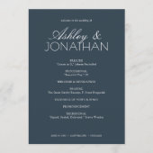 Programme Mariage moderne centré sur la typographie (Devant)