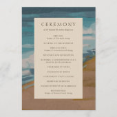 Programme Mariage Moderne Chic et Abstrait au Bord de la Mer (Devant)
