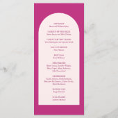 Programme Mariage Moderne Élégant Arc Rose Chaud (Dos)