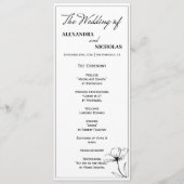 Programme Mariage moderne élégant noir et blanc (Devant)