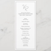 Programme Mariage Moderne Élégant Noir et Blanc (Devant)