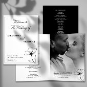 Programme Mariage moderne élégant noir et blanc