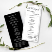 Programme Mariage moderne élégant noir et blanc