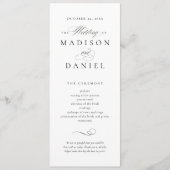 Programme Mariage Moderne Élégant Script (Devant)