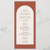Programme Mariage Moderne Élégant sous une Arche en Cuivre (Dos)